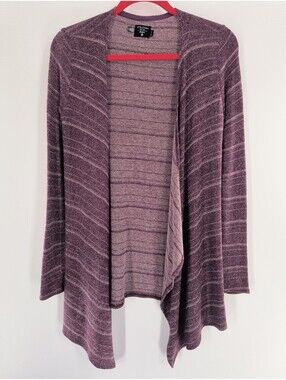Volcom Women's Burgundy/Purple Cardigan Small Striped 080